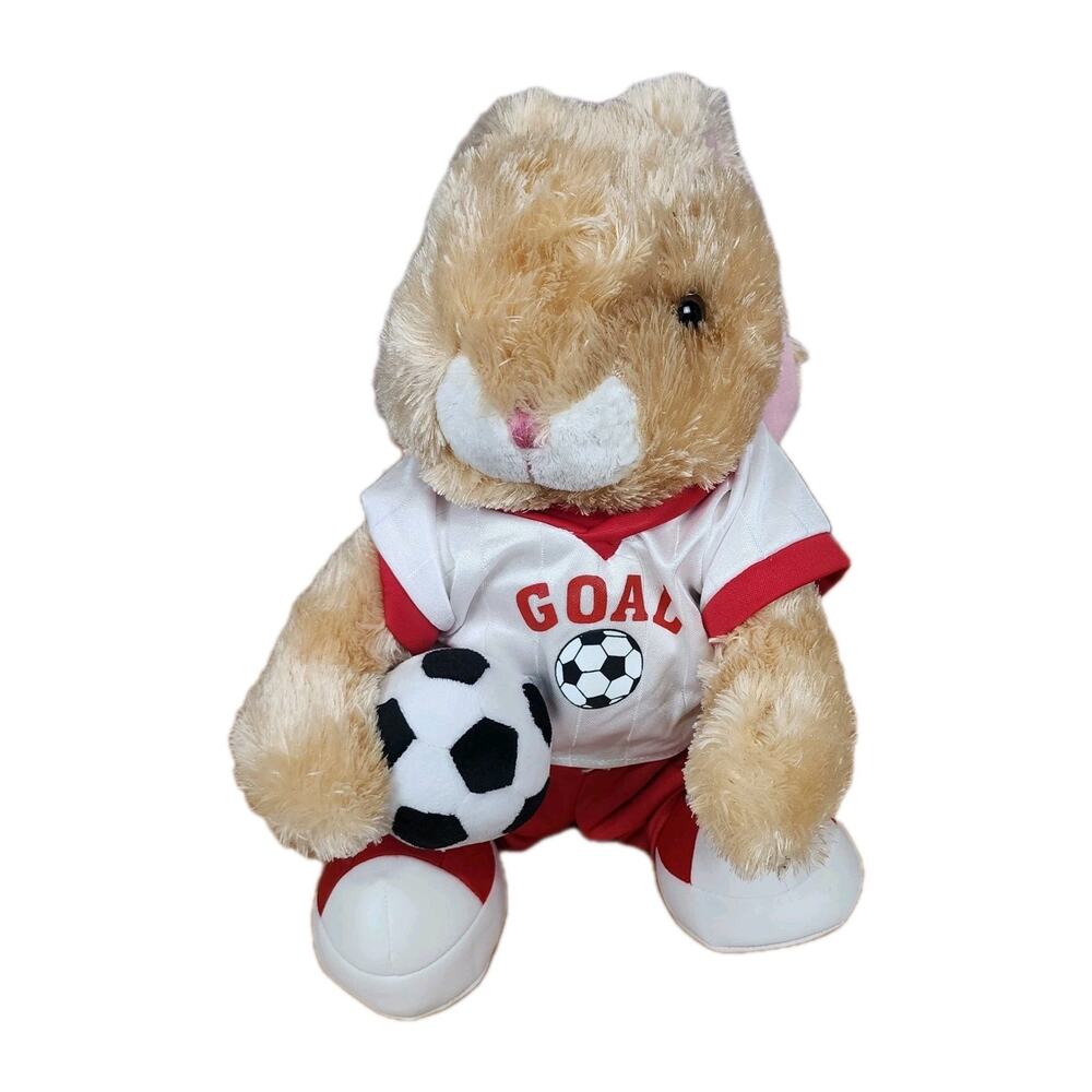 Dan Dee 17" Plush Bunny Rabbit White Soccer Shirt Soccer Jersey Ball